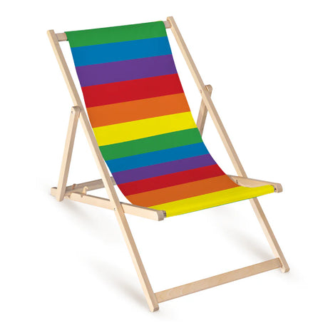 Leżak drewniany z nadrukiem Abstrakcyjnym LGBT