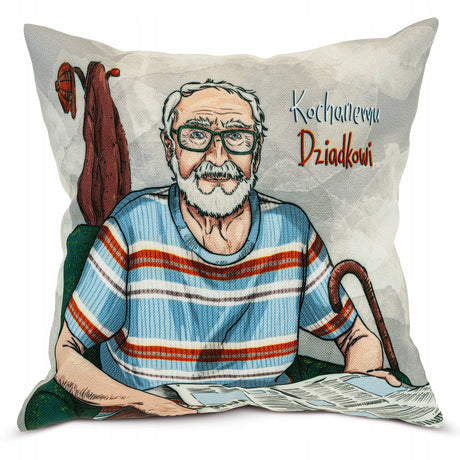 Poduszka na dzień Dziadka - Kochanemu Dziadkowi Prezent na Dzień Dziadka