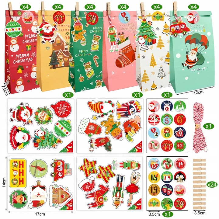 Papierowy kalendarz adwentowy DIY Boże Narodzenie