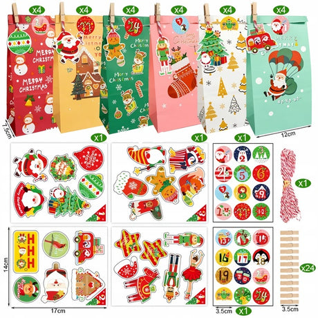 Papierowy kalendarz adwentowy DIY Boże Narodzenie