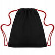 Plecak worek bawełniany CZARNY 38x42cm czerwony sznurek