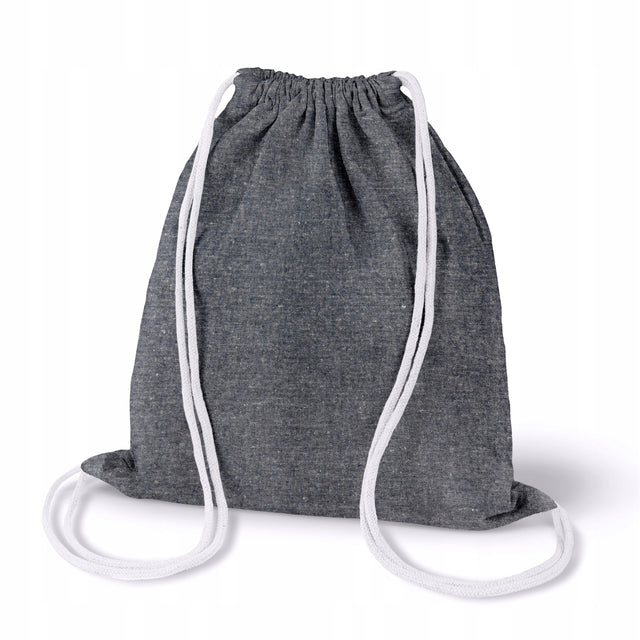 Plecak Worek Bawełniany Szary melanż 340x400mm Sznurki: Białe