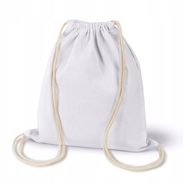Plecak worek bawełniany Biały 340x400mm Sznurki: Ecru