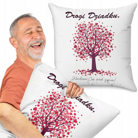 Poduszka na dzień Dziadka -Drogi Dziadku Kochamy Cię Prezent na Dzień Dziadka