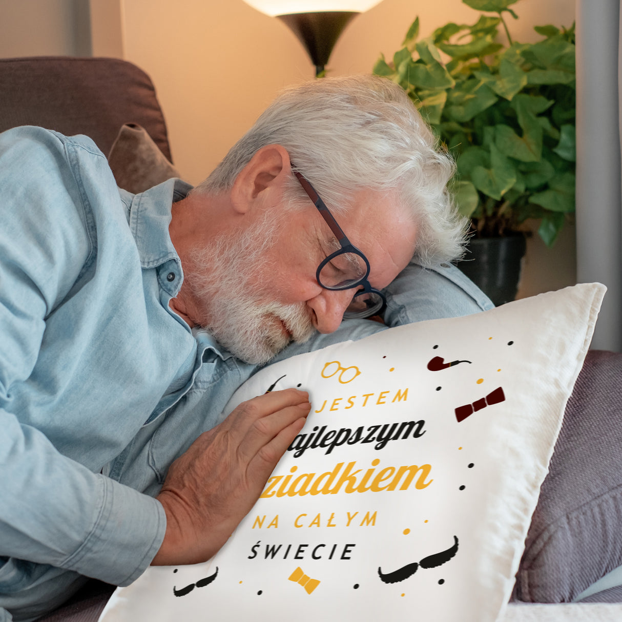 Poduszka na Dzień Dziadka- Jestem najlepszym dziadkiem na świecie