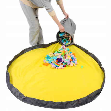 Pojemnik na zabawki i klocki z matą 2w1