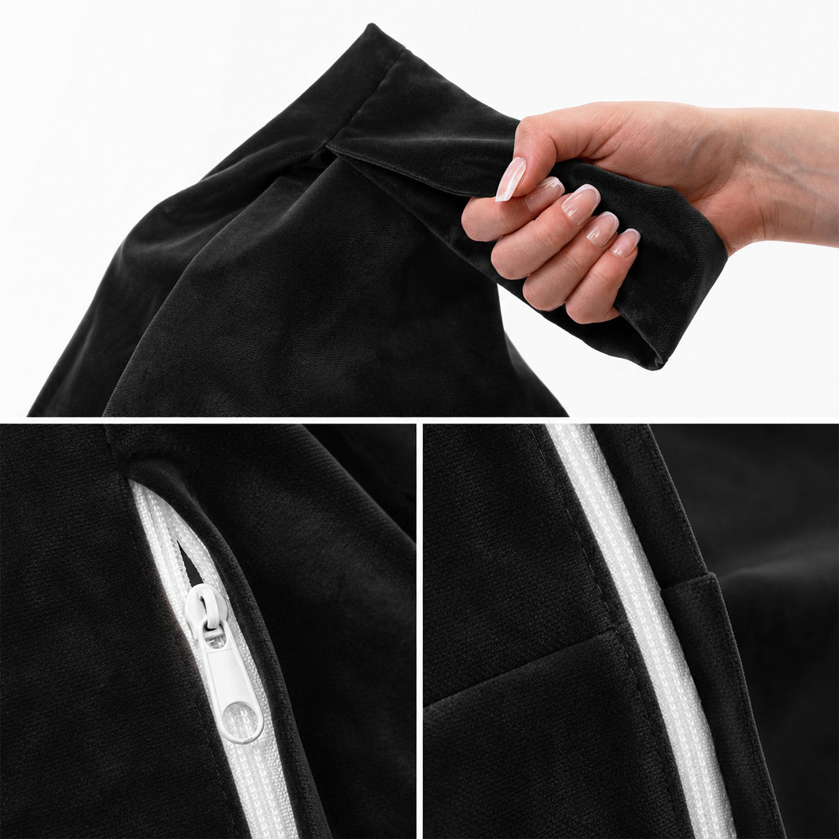 Pufa Perna XL Velours Monocromatică