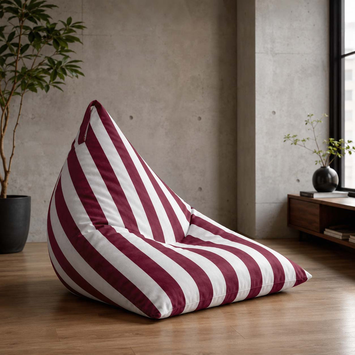 Sedací vak Pillow XL VELVET Barevné pruhy