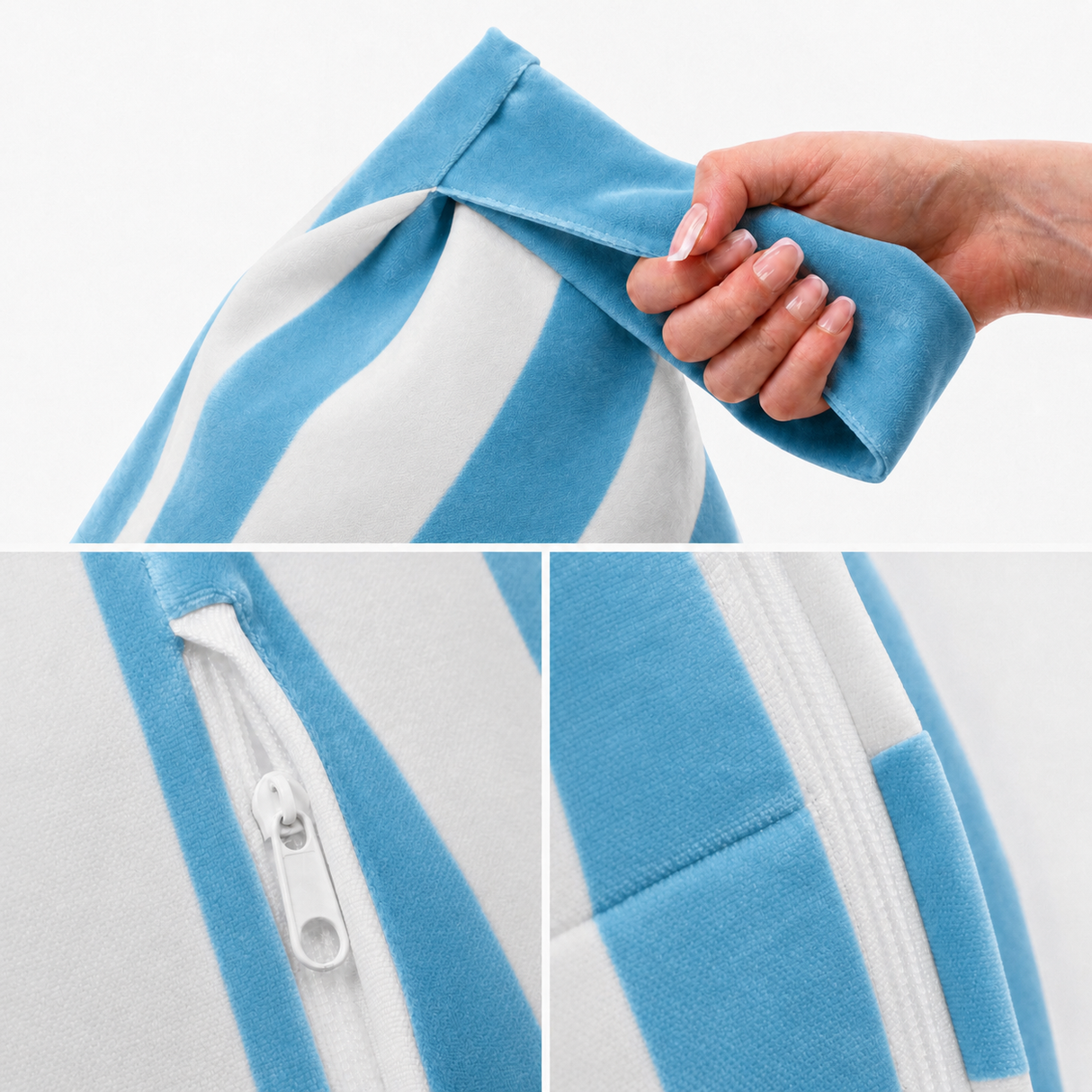 Pufa Pillow XXL VELVET Paski Kolorowe