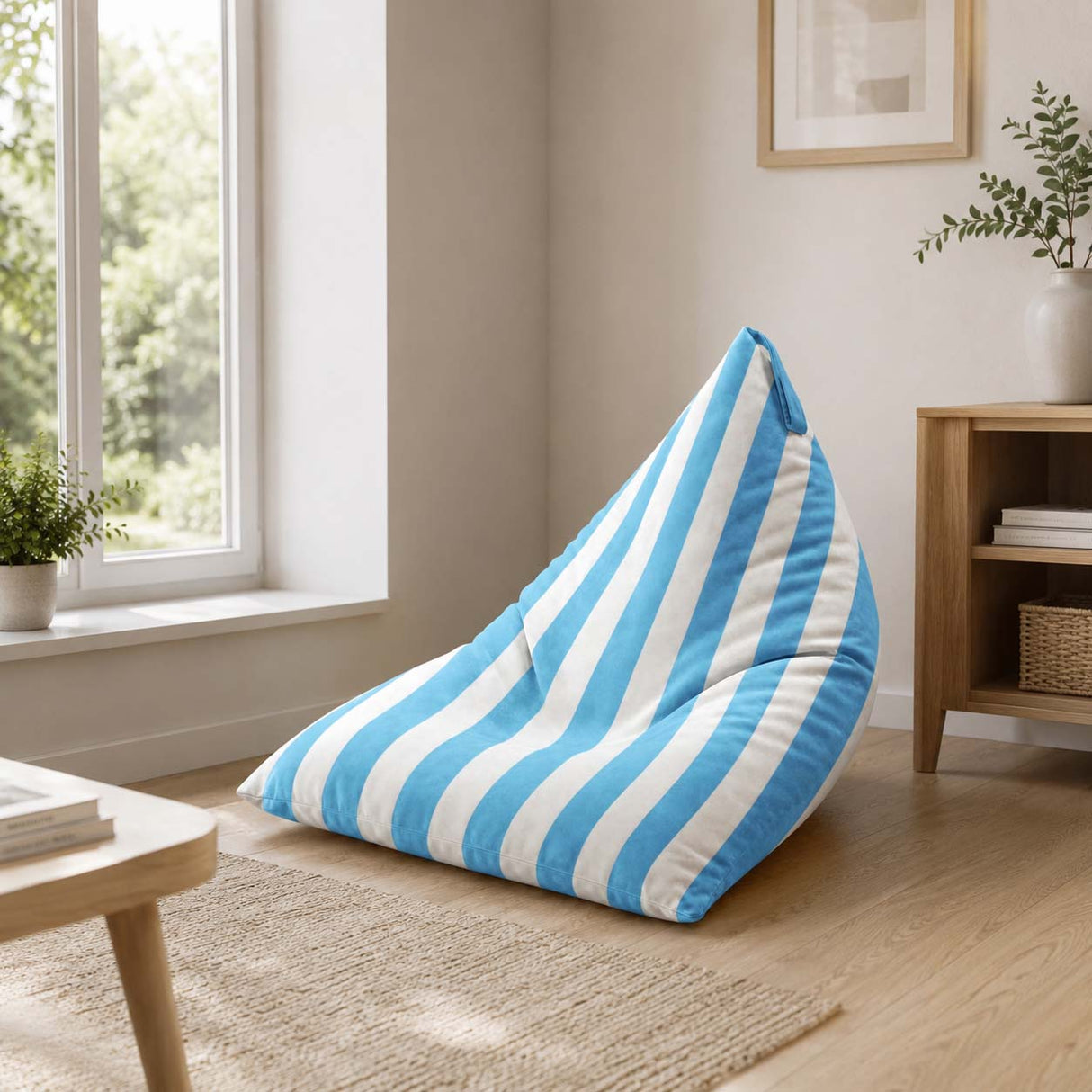 Sedací vak Pillow XL VELVET Barevné pruhy