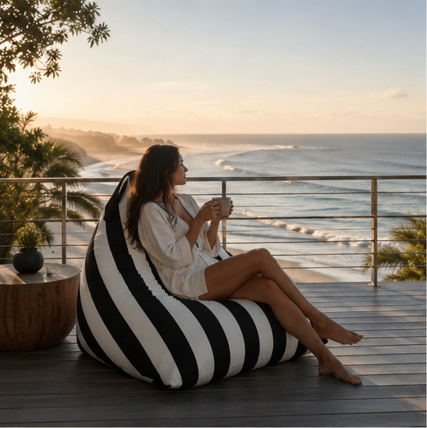 Pufa Pillow XXL OXFORD Paski Kolorowe