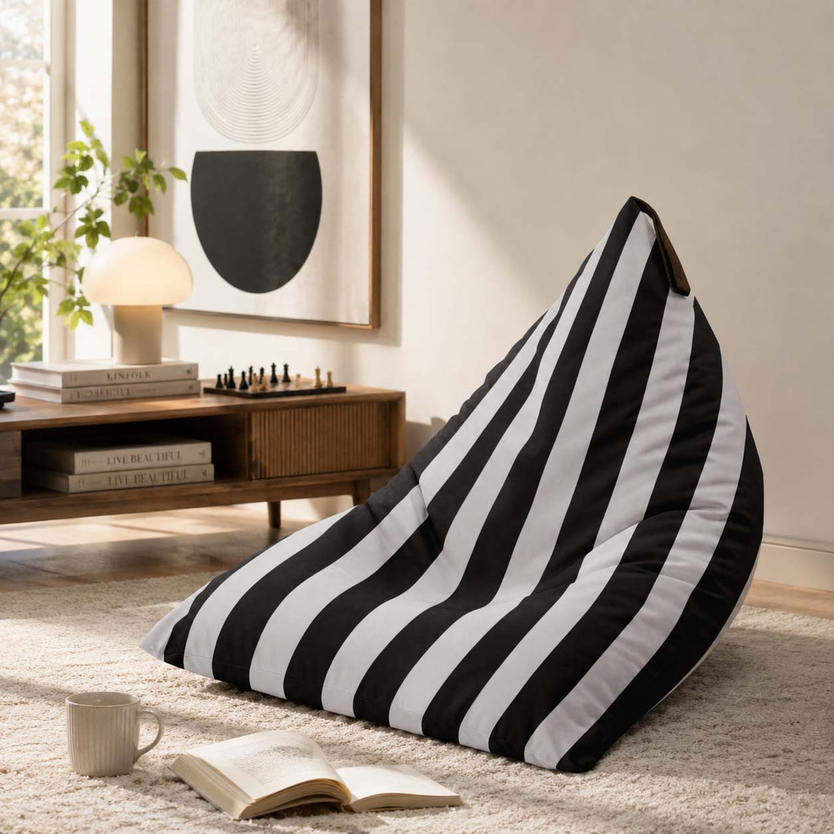 Pufa Pillow XL OXFORD Paski Kolorowe