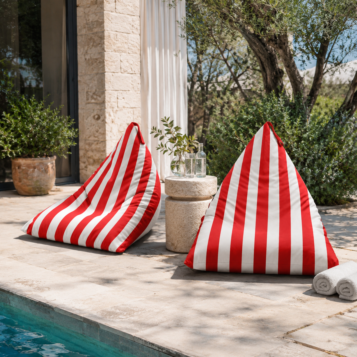 Pufa Pillow XL OXFORD Paski Kolorowe