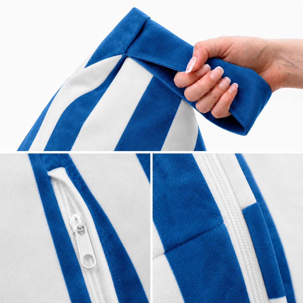 Sedací vak Pillow XL VELVET Barevné pruhy