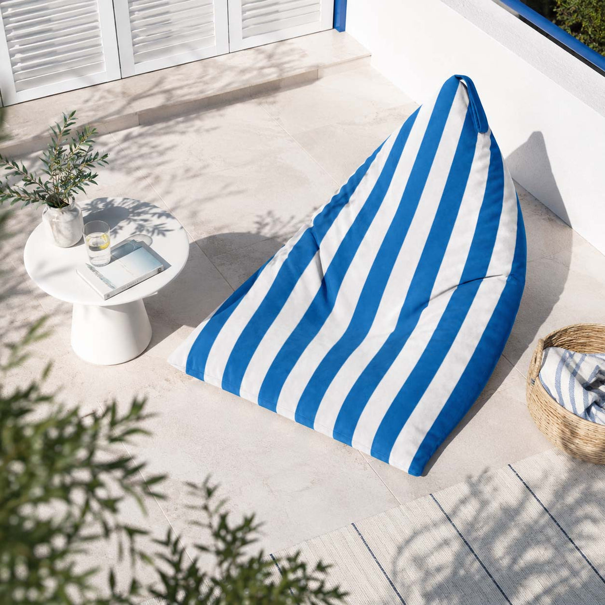 Sedací vak Pillow XL VELVET Barevné pruhy
