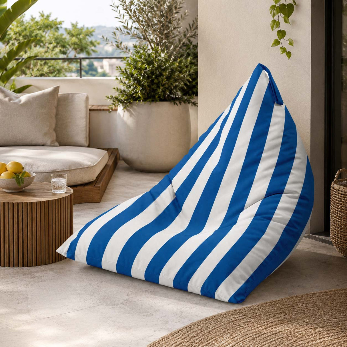 Pufa Pillow XL OXFORD Paski Kolorowe