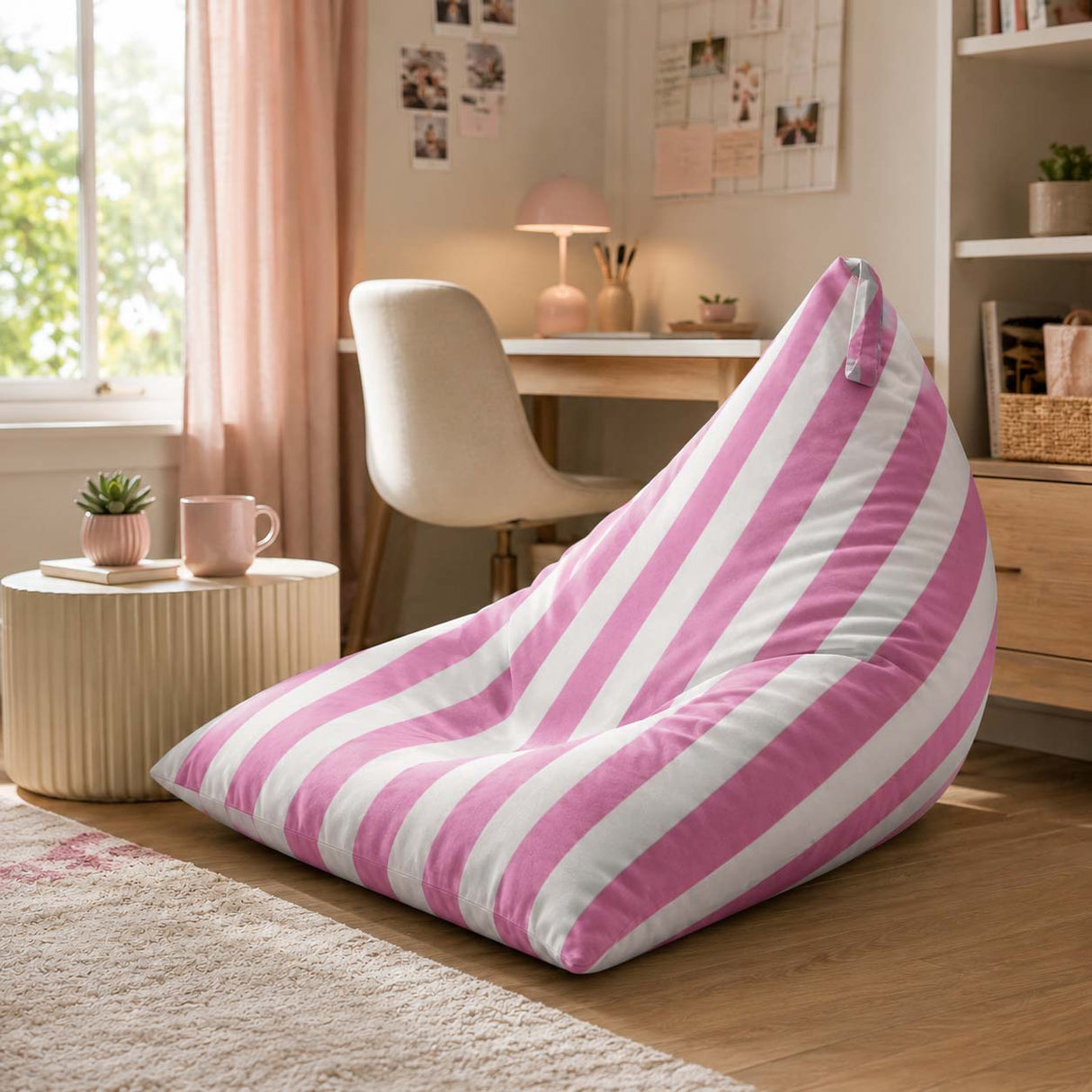 Sedací vak Pillow XL VELVET Barevné pruhy
