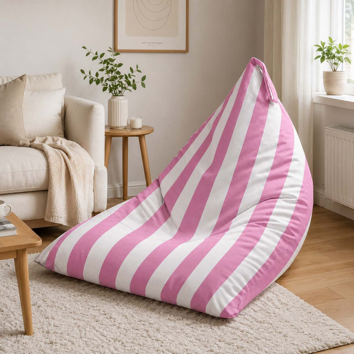 Pufa Pillow XL OXFORD Paski Kolorowe