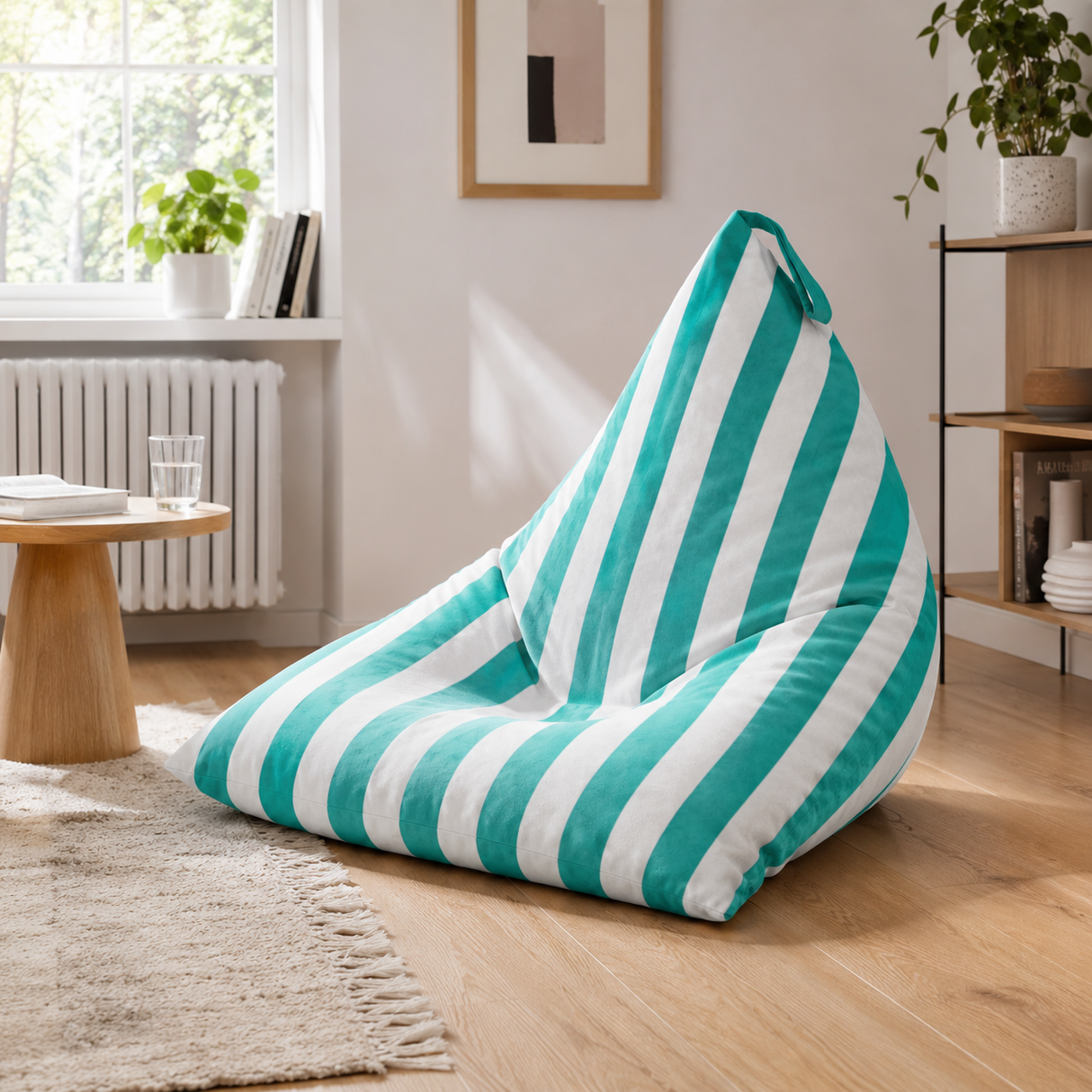 Sedací vak Pillow XL VELVET Barevné pruhy