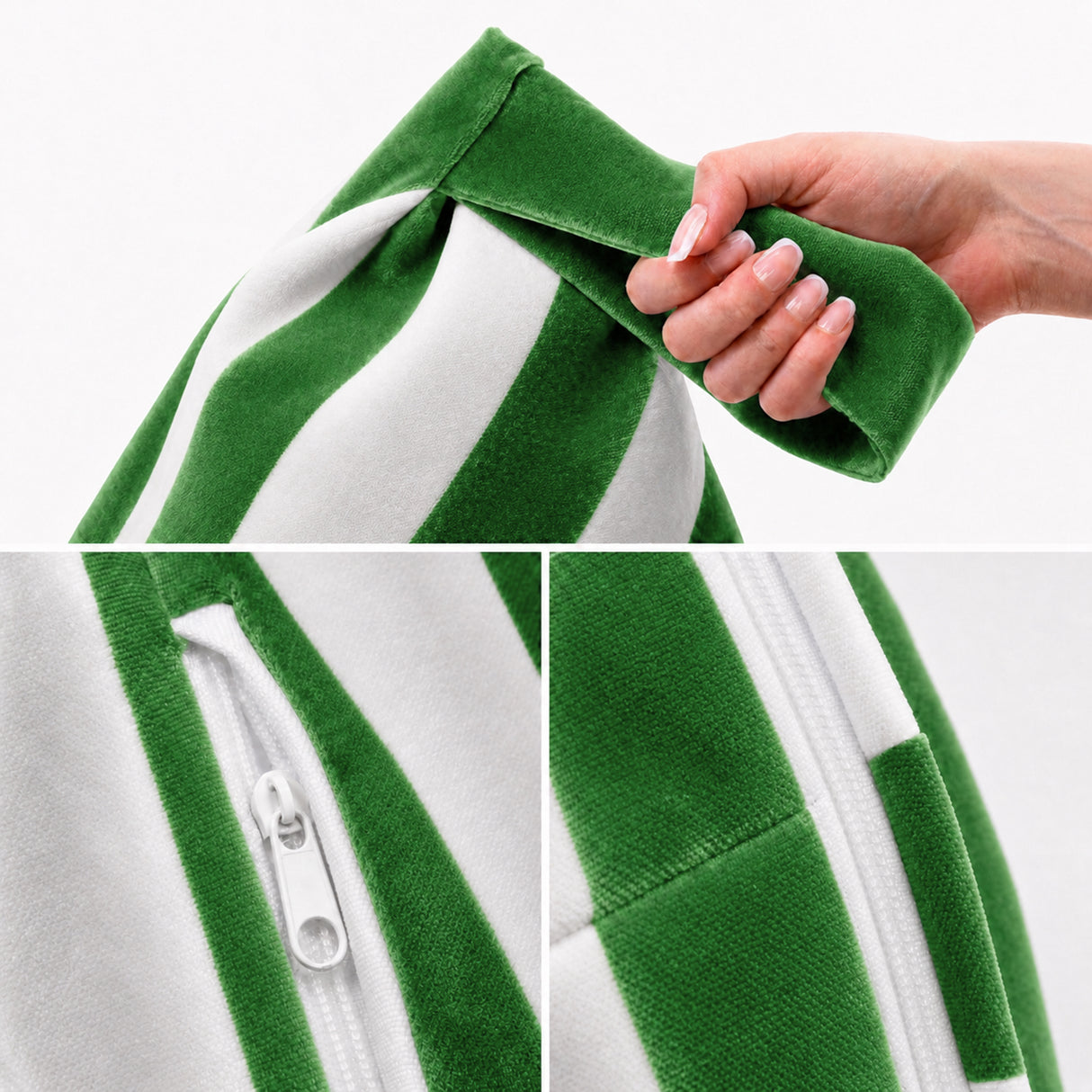 Sedací vak Pillow XL VELVET Barevné pruhy