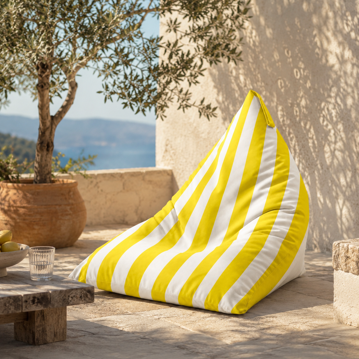 Pufa Pillow XL OXFORD Paski Kolorowe