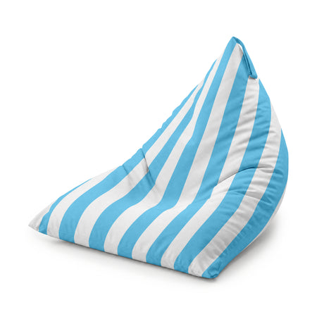Pufa Pillow XL OXFORD Paski Kolorowe Niebieski