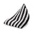Pufa Pillow XXL OXFORD Paski Kolorowe Czarny
