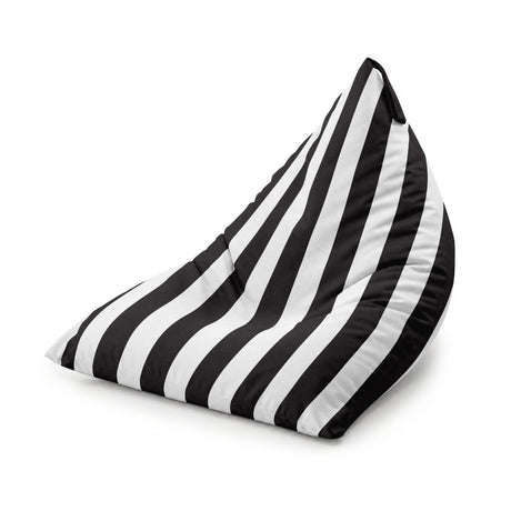 Pufa Pillow XXL OXFORD Paski Kolorowe Czarny