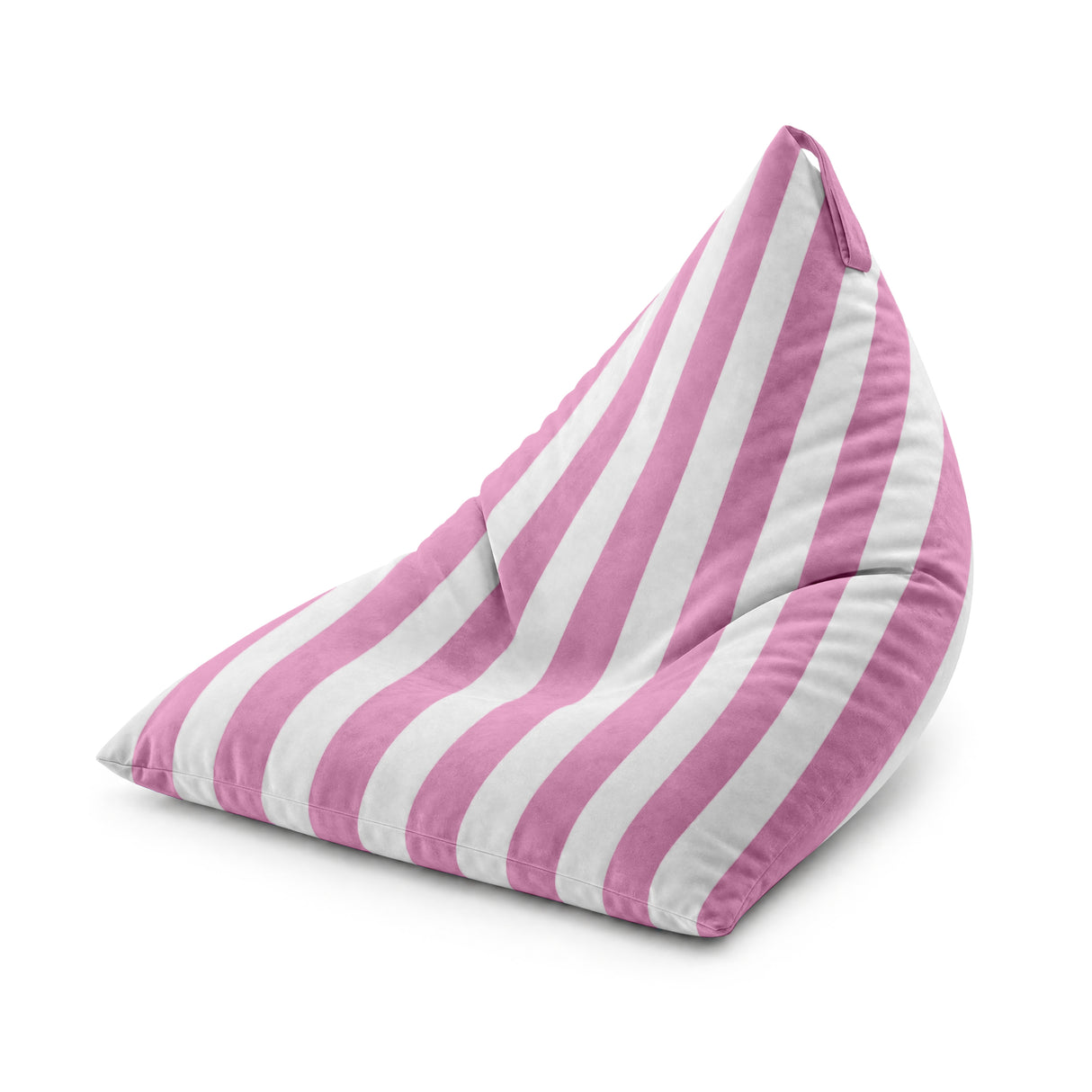 Pufa Pillow XL VELVET Paski Kolorowe Różowy