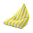 Pufa Pillow XXL VELVET Paski Kolorowe Żółty