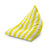 Pufa Pillow XXL OXFORD Paski Kolorowe Żółty