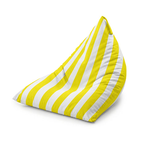 Pufa Pillow XXL OXFORD Paski Kolorowe Żółty