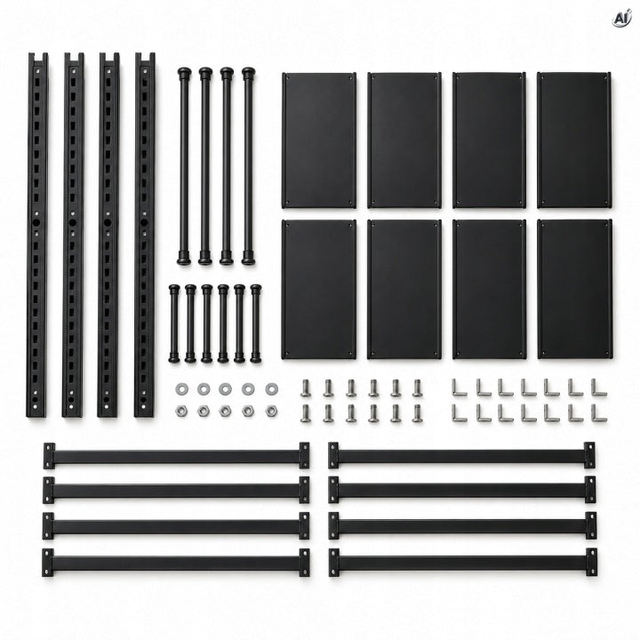 Metalowy regał magazynowy 200 x 150 x 40 cm