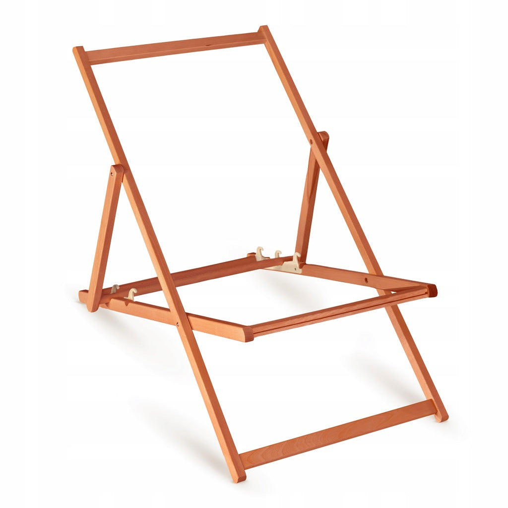 Leżak drewniany LEMON RED - Pomarańczowy Stelaż