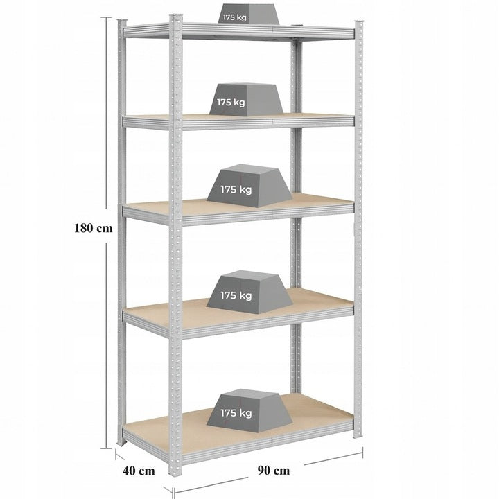 Regał Magazynowy metalowy 180x90x40 cm