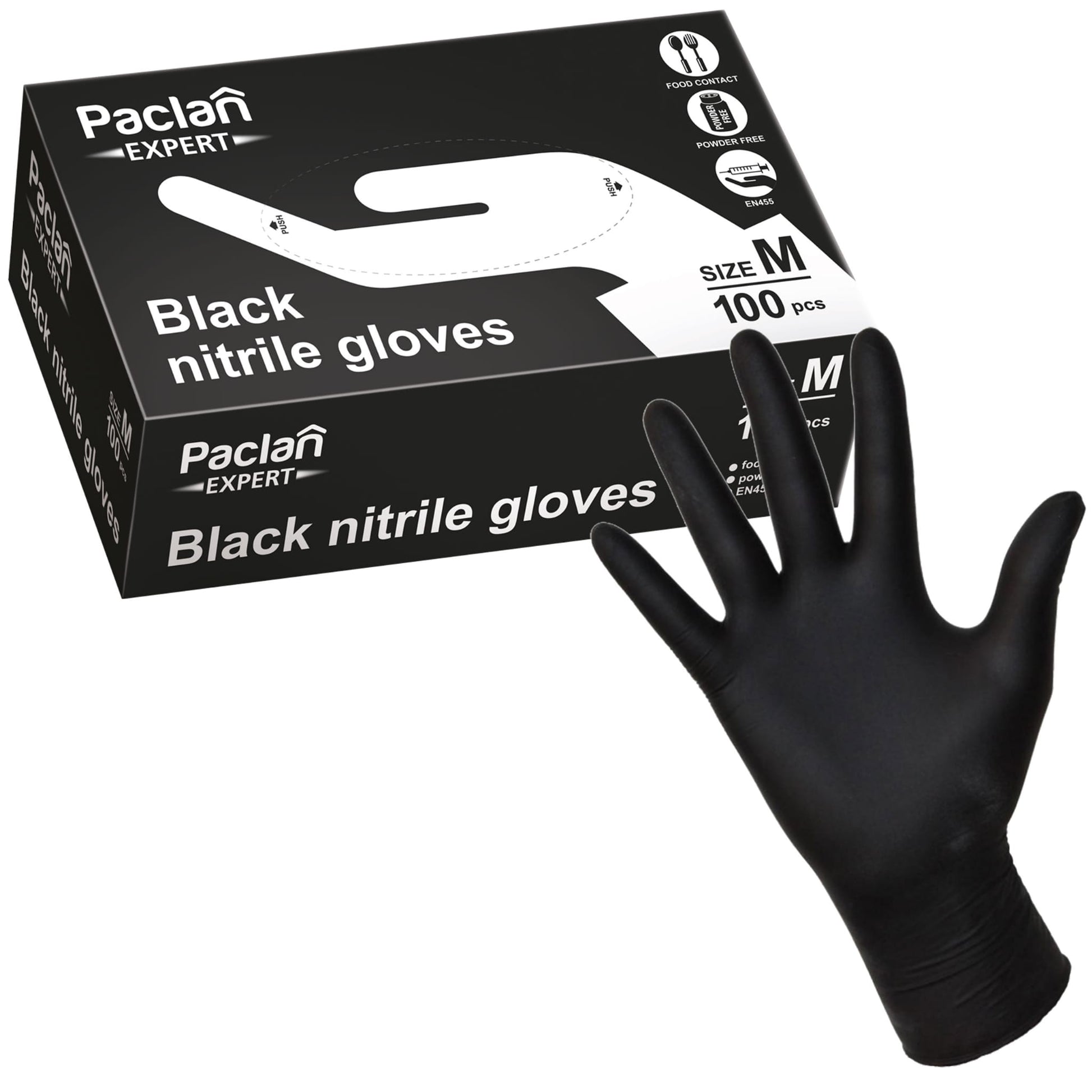 Rękawice rękawiczki nitrylowe PACLAN M 100szt.