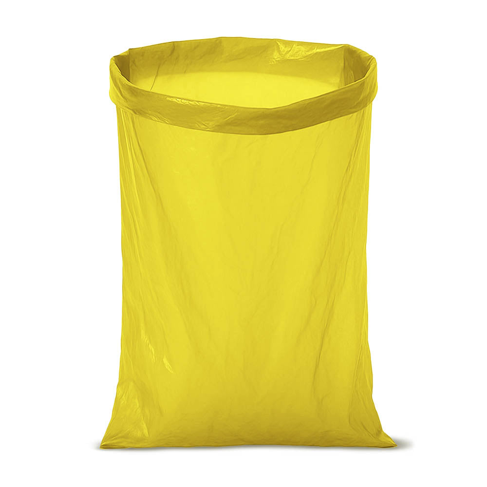 Worki na śmieci z recyklingu żółte 120 L