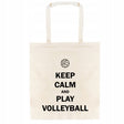 Bawełniana Torba Keep Calm and Play Volleyball Ecru 380x420mm