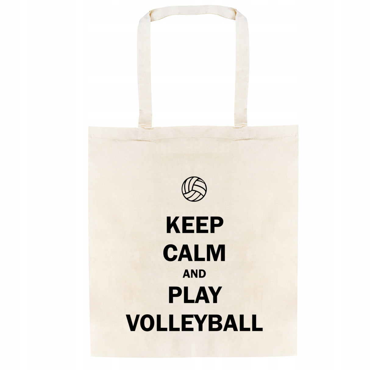 Bawełniana Torba Keep Calm and Play Volleyball Ecru 380x420mm