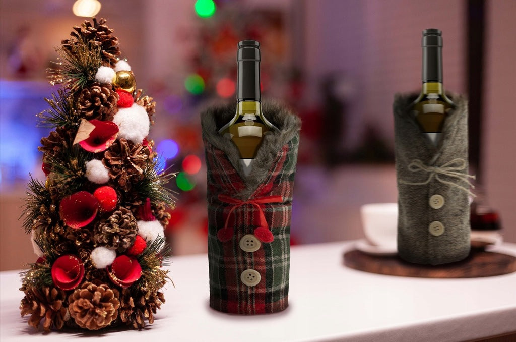 Pokrowiec na butelki świąteczne Ubranko KOLOR DO WYBORU