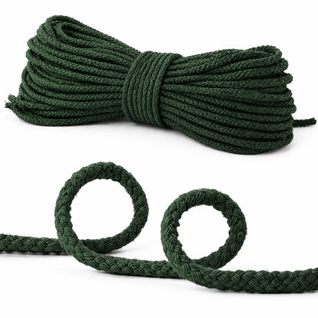 Sznurek bawełniany pleciony 5mm Zielony