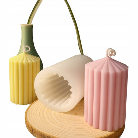 Silikonowa forma do świec żłobiona