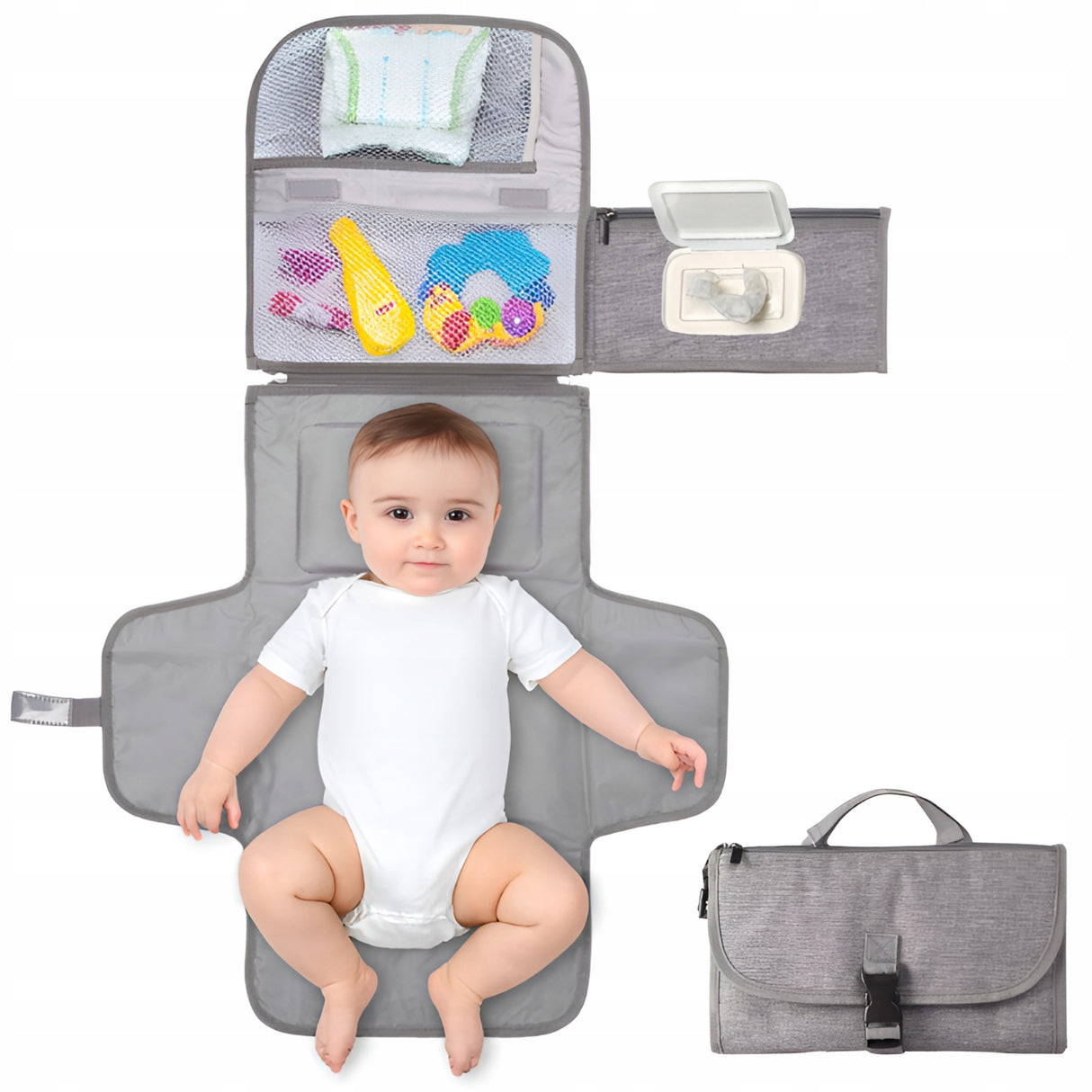 Składana mata do przewijania z organizerem