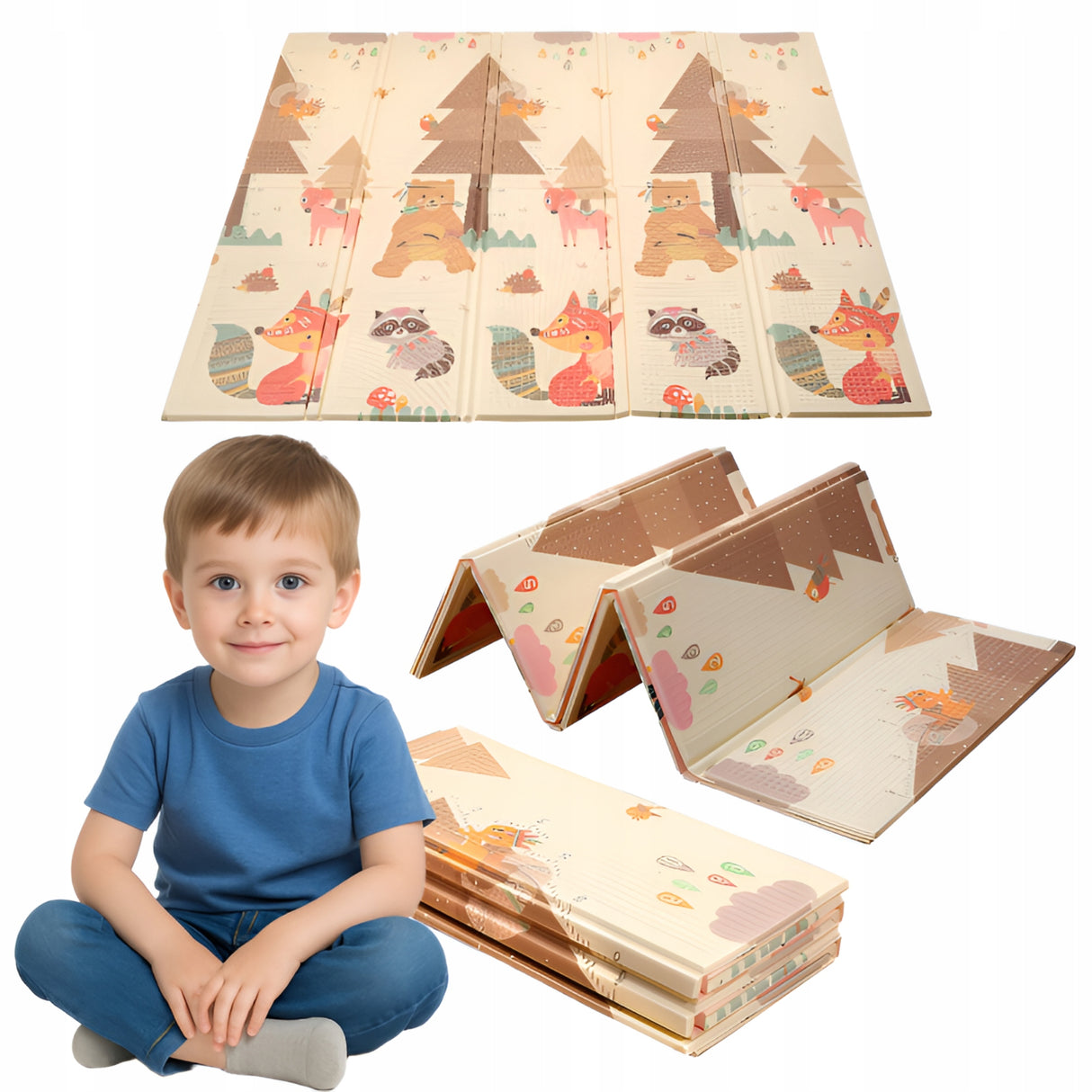 Składana mata edukacyjna XPE 180×120 cm