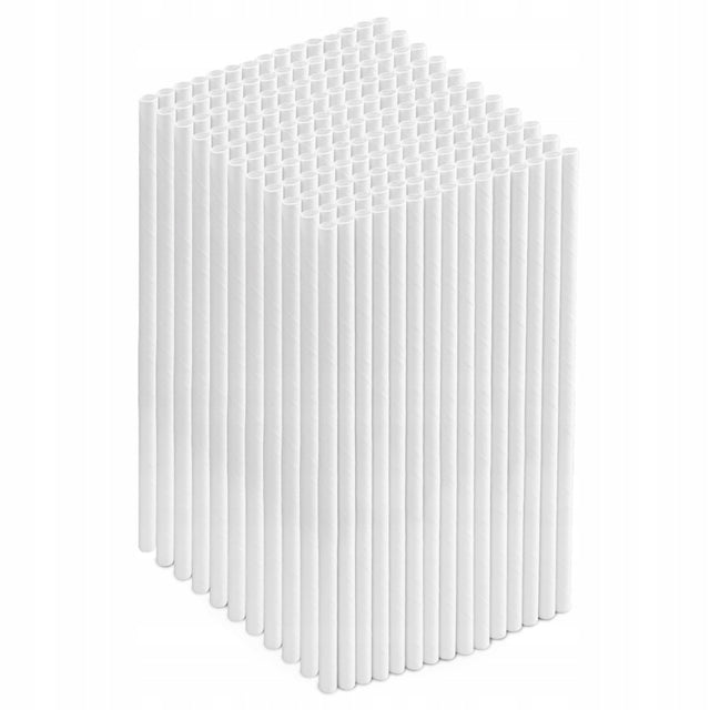 Słomki Papierowe Grube Białe 1500 szt.