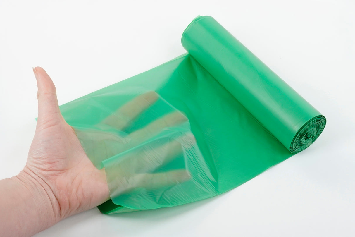 Zielone worki na śmieci z recyklingu 120 L