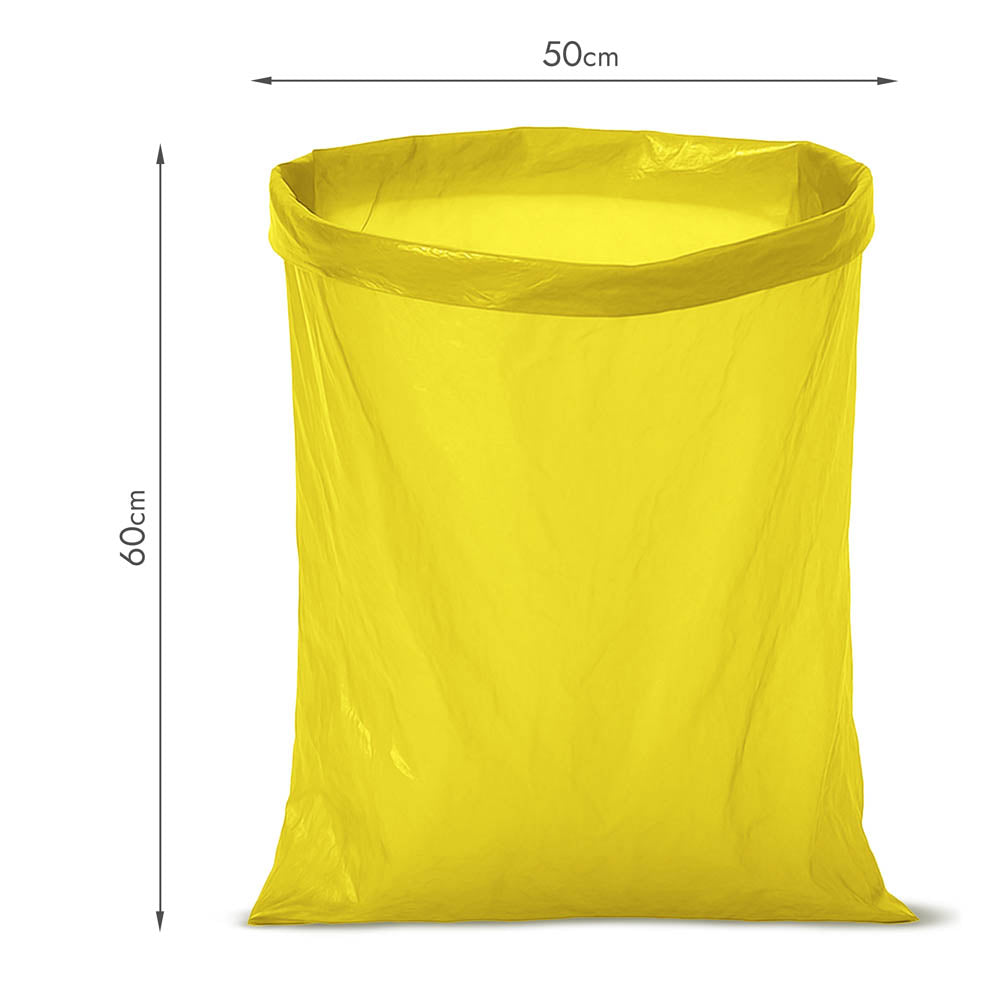 Żółte worki na śmieci z recyklingu 35 L
