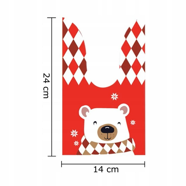 Świąteczne woreczki na prezenty 12szt.