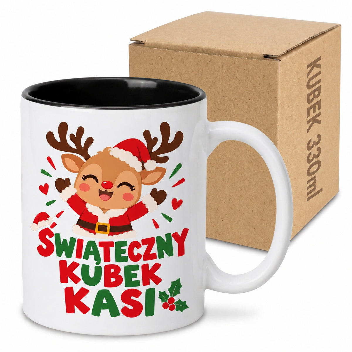 Kubek świąteczny z Imieniem Czarny