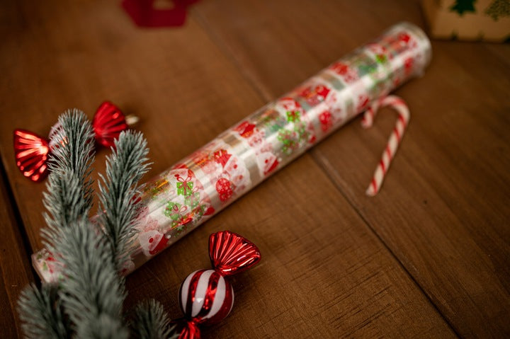 Świąteczny papier celofanowy transparenty